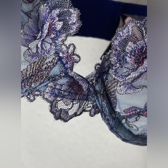 Victoria’s Secret Unlined Hummingbird Floral Embroidered Demi Bra 34DD - Picture 12 of 12